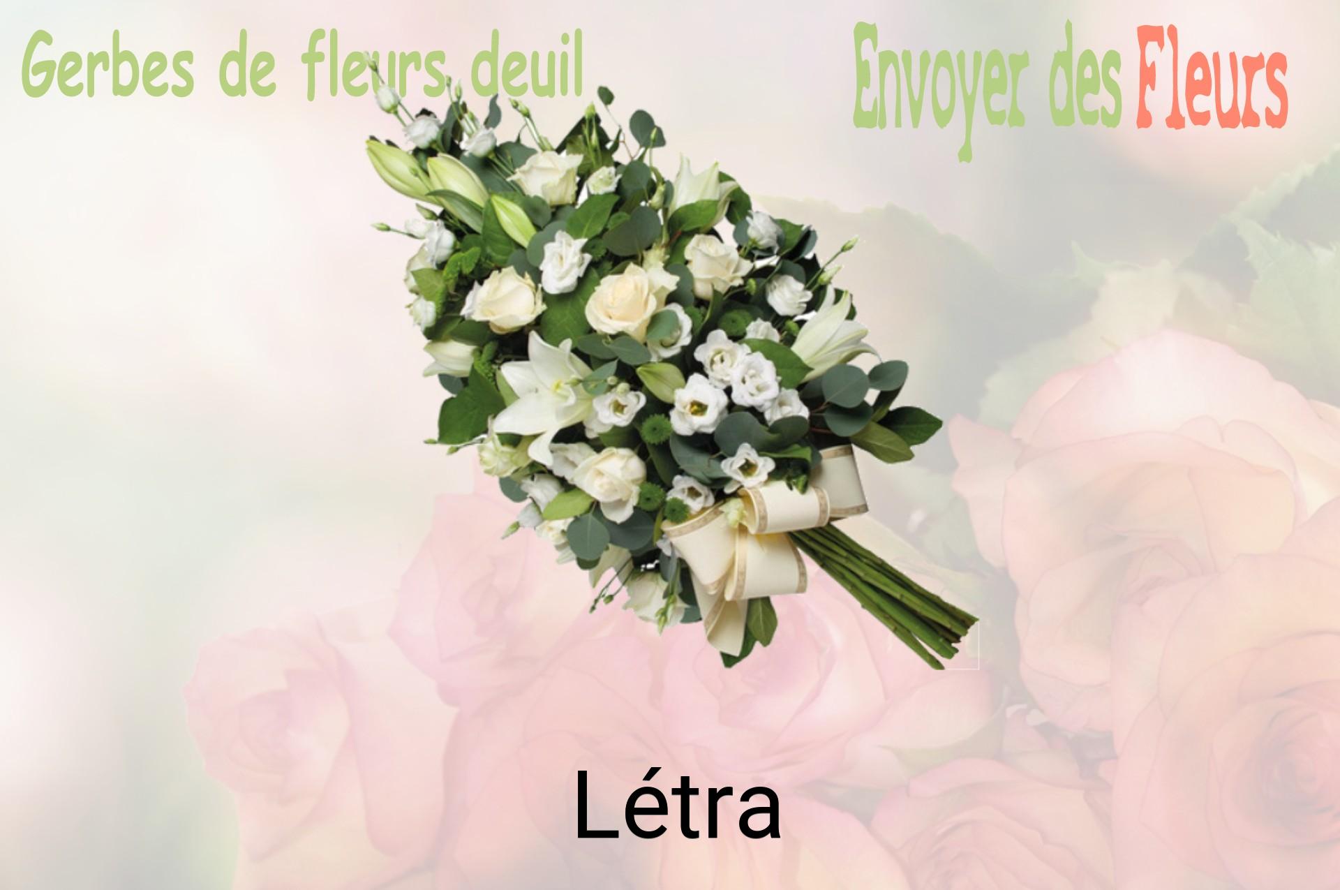 Gerbe de fleurs de deuil livrée à Létra